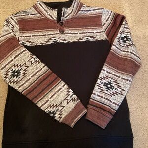 DEPARTWEST 3/4 Snap Sweatshirt.Sz. 18-20